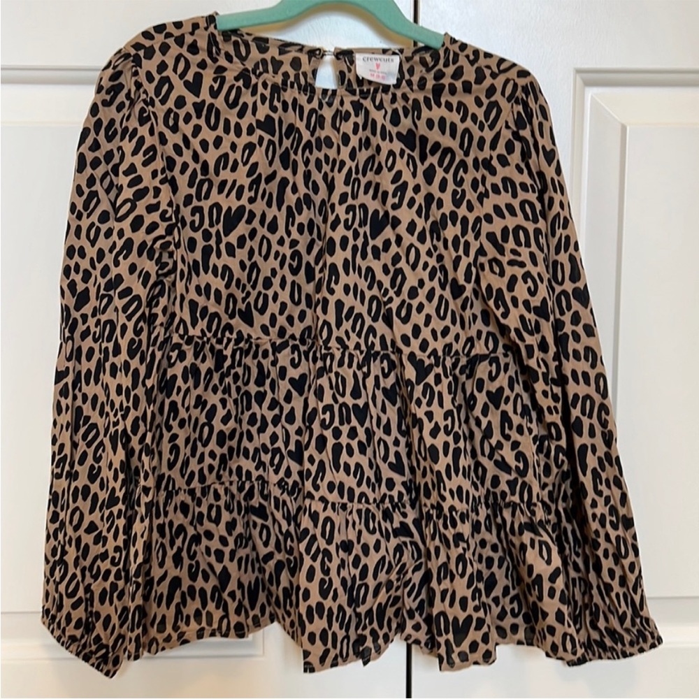 Girls cheetah medium crewcuts shirt